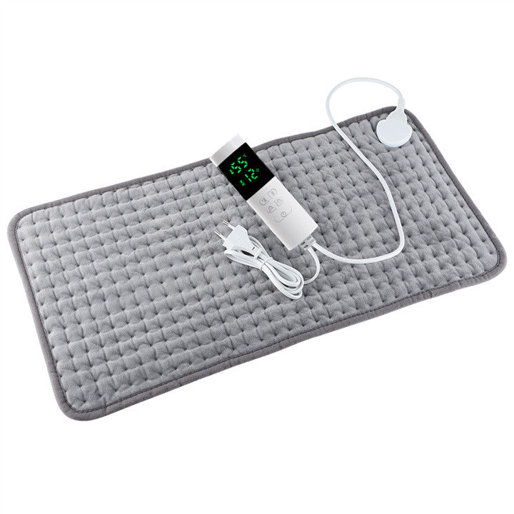 Hoomtree Weighted Heating Pad for Relax and Calm, Velvet-Soft 7 lbs Electric Lap Blanket for Neck Shoulders Back, Washable Warm Weighted Lap Blanket with 4 Heating Levels, 24 x 29 Inches, Grey