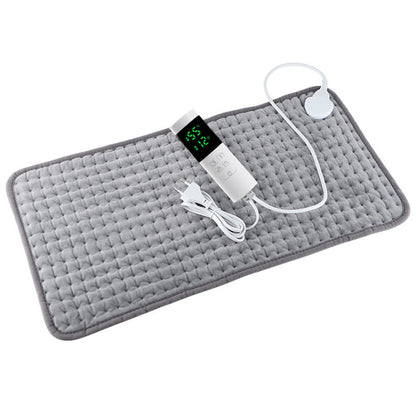 Hoomtree Weighted Heating Pad for Relax and Calm, Velvet-Soft 7 lbs Electric Lap Blanket for Neck Shoulders Back, Washable Warm Weighted Lap Blanket with 4 Heating Levels, 24 x 29 Inches, Grey