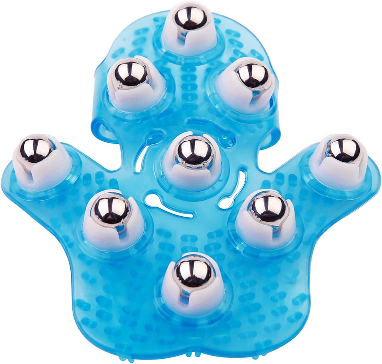 Hoomtree Hand Massager Gloves with 9 360-Degree Kneading Rollers - Palm Massager, Hand Roller & Thumb Saver Tool for Hand Massage, Muscle Pain Relief - Manual Deep Tissue Relaxation, Blue