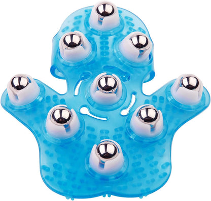 Hoomtree Hand Massager Gloves with 9 360-Degree Kneading Rollers - Palm Massager, Hand Roller & Thumb Saver Tool for Hand Massage, Muscle Pain Relief - Manual Deep Tissue Relaxation, Blue