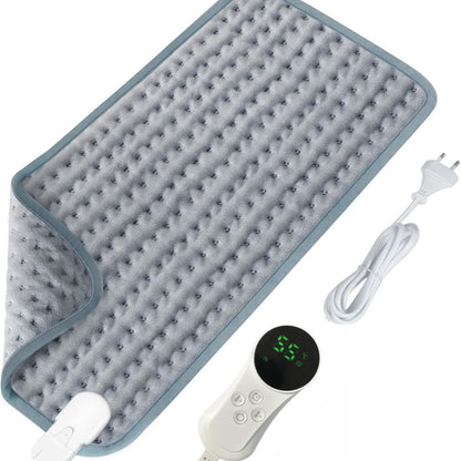 Hoomtree Weighted Heating Pad for Relax and Calm, Velvet-Soft 7 lbs Electric Lap Blanket for Neck Shoulders Back, Washable Warm Weighted Lap Blanket with 4 Heating Levels, 24 x 29 Inches, Grey