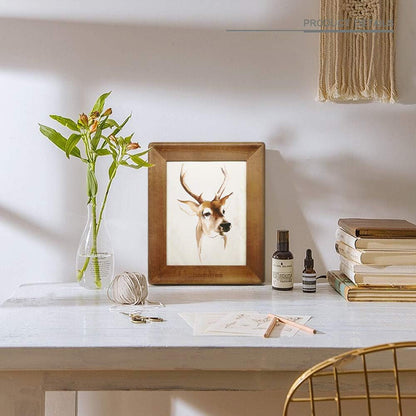 Hoomtree 8x10 Picture Frames, Brown Rustic Wood Frame with Glass Front, Display 10x8 inch Photos for Table Top Display and Wall Mounting