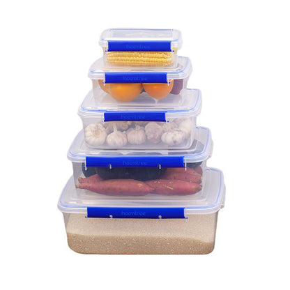 Hoomtree 5 Pack Plastic boxes Portion Control Containers Food Storage with Calorie Labels, 1000ml/1000ml Stackable Snack Containers with Lids for Weight Management, Meal Prep Containers with Label for Women, Men, Bariatric