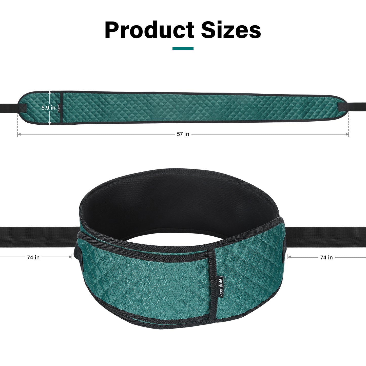 Hoomtree Bed Restraints for Elderly Dementia Patients - Safety Belt for Wheelchair & Bed - Fall Prevention Device for Seniors - Adjustable Strap and Cushioned Waist Belt for Hospital Caregivers