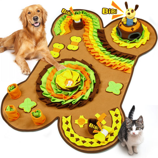 Snuffle Mat for Large Dogs, Sniff Mat for Dogs Pet Nosework Feeding Mat Interactive Feed Game