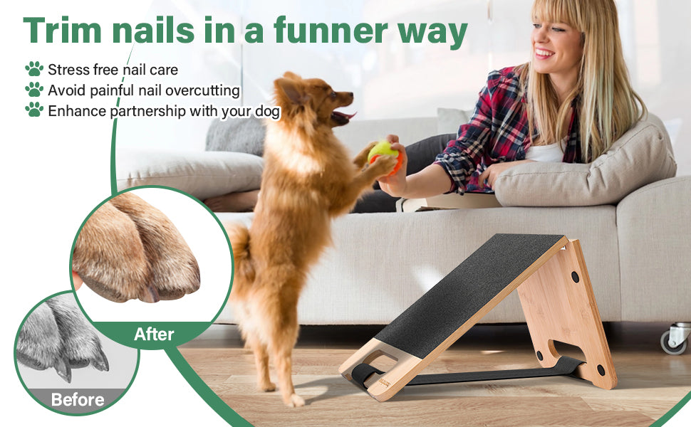 Scratch Square for Dogs Scratch Pad for Nails -2 Usage Mode Adjustable Fear Free Nail Care Alternative to Dog Nail Clippers